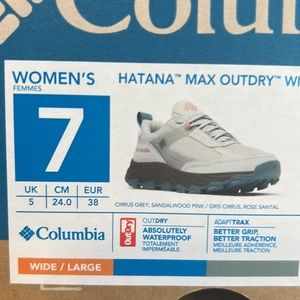 Columbia 7 Wide, waterproof, hiking shoes,  Hatana Max outdry wide